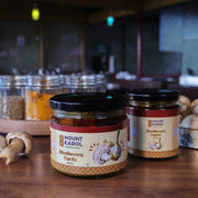 Mushroom Garlic Pickle | Farm-grown Mushroom & Garlic | Cold-pressed Mustard Oil